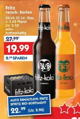Hol'ab Getränkemarkt Fritz versch. Sorten Angebot