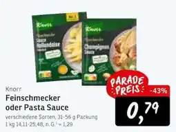 KONSUM Knorr Feinschmecker oder Pasta Sauce Angebot