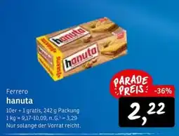 KONSUM Ferrero hanuta Angebot