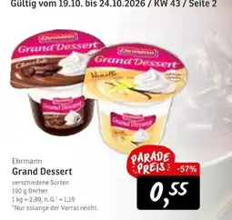 KONSUM Ehrmann Grand Dessert Angebot