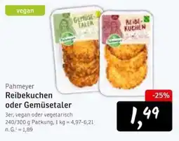 KONSUM Pahmeyer Reibekuchen oder Gemüsetaler Angebot