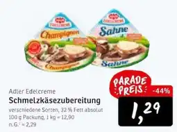 KONSUM Adler Edelcreme Schmelzkäsezubereitung Angebot