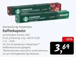 KONSUM Starbucks by Nespresso Kaffee kapseln Angebot