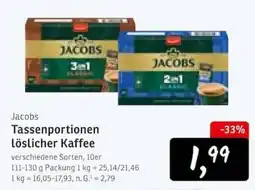 KONSUM Jacobs Tassenportionen löslicher Kaffee Angebot