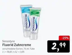 KONSUM Sensodyne Fluorid Zahncreme Angebot