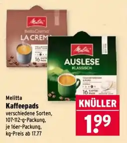 Wasgau Melitta Kaffepads Angebot