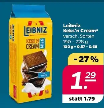 NETTO Leibniz Keks'n Cream 190-228 g Angebot