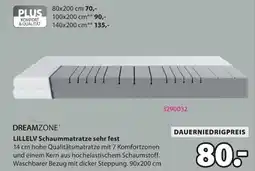 Jysk DREAMZONE LILLELV Schaummatratze sehr fest Angebot