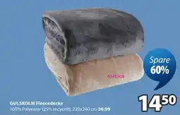Jysk GULSKOLM Fleece Decke Angebot