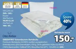 Jysk Otto Keller GREENFIRST Entendaunen-Bettdecke Angebot