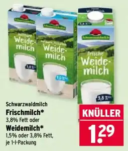 Wasgau Schwarzwaldmilch Frischmilch* Angebot