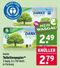 Wasgau Danke Toilettenpapier* Angebot