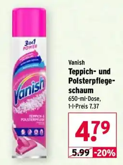 Wasgau Vanish Teppich- und Polsterpflegeschaum Angebot