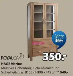 Jysk ROYAL OAK HAGE Vitrine Angebot