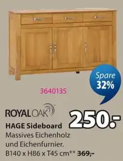 Jysk ROYAL OAK HAGE Sideboard Angebot