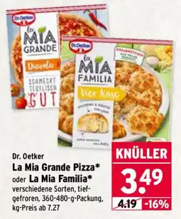 Wasgau Dr. Oetker La Mia Grande Pizza* oder La Mia Familia* Angebot