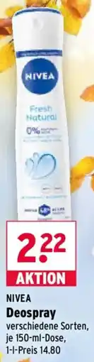 Wasgau NIVEA Deospray Angebot