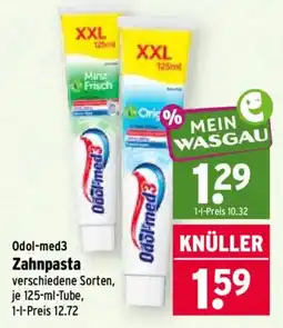 Wasgau Odol-med3 Zahncreme Angebot