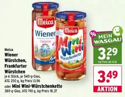 Wasgau Meica Wiener Würstchen, Frankfurter Würstchen Angebot