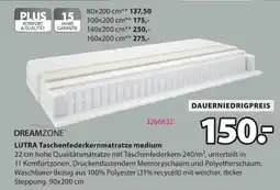Jysk DREAMZONE LUTRA Taschenfederkernmatratze medium Angebot