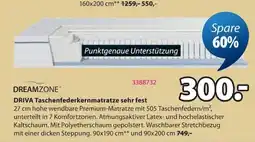 Jysk DREAMZONE DRIVA Taschenfederkernmatratze sehr fest Angebot