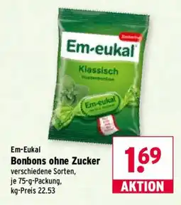 Wasgau Em-Eukal Bonbons ohne Zucker Angebot