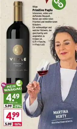 Wasgau Vitae Primitivo Puglia Angebot