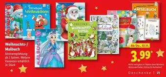 Weihnachts-/Malbuch