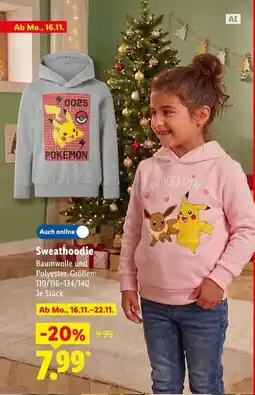 Lidl Sweathoodie POKÉMON Angebot