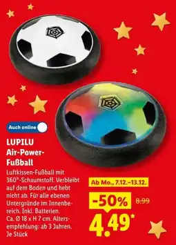 Lidl LUPILU Air-Power-Fußball Angebot