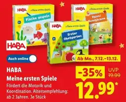 Lidl HABA Meine ersten Spiele Angebot
