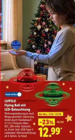 Lidl LUPILU Flying Ball mit LED-Beleuchtung Angebot