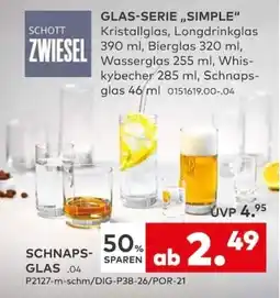 porta GLAS-SERIE „SIMPLE“ SCHOTT ZWIESEL Angebot