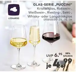 porta GLAS-SERIE „PUCCINI“ Kristallglas, Rotwein-, Weißwein-, Riesling-, Sekt-, Whisky- oder Longdrinkglas Angebot