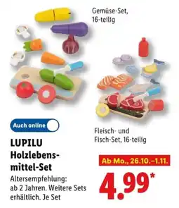 Lidl LUPILU Holzlebens-mittel-Set Angebot