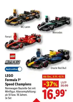 Lidl LEGO Formula 1® Speed Champions Angebot