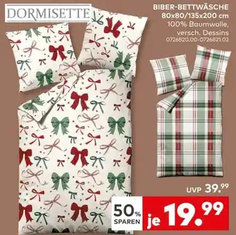 DORMISETTE BIBER-BETTWÄSCHE