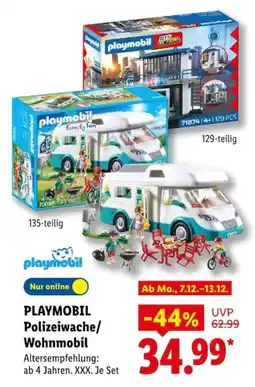 Lidl PLAYMOBIL Polizeiwache/Wohnmobil Angebot