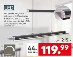 porta LED-PENDEL, sand-schwarz mit Rauchglas Angebot