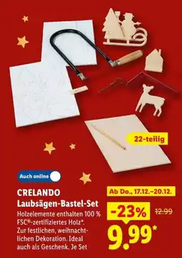 Lidl CRELANDO Laubsägen-Bastel-Set Angebot