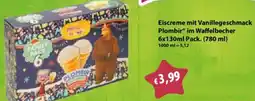 Mix Markt Eiscreme mit Vanillegeschmack Plombir im Waffelbecher Angebot
