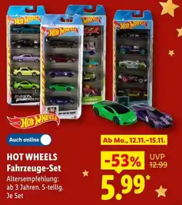 Lidl HOT WHEELS Fahrzeuge-Set Angebot