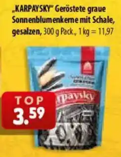 Mix Markt KARPAYSKY Geröstete graue Sonnenblumenkerne mit Schale Angebot