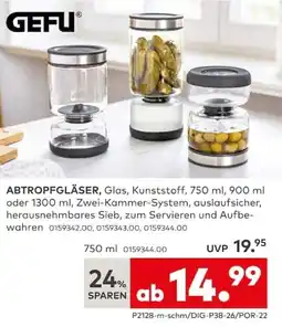 porta GEFU ABTROPFGLÄSER Angebot