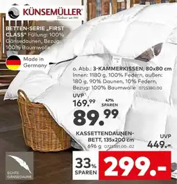 porta KÜNSEMÜLLER KASSETTENDAUNEN-BETT Angebot