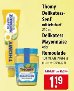 Famila Nord Ost Thomy Delikatess-Senf Angebot