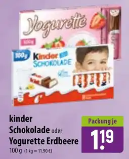 Famila Nord Ost kinder Schokolade oder Yogurette Erdbeere Angebot