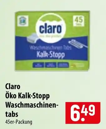 Claro Öko Kalk-Stopp Waschmaschinentabs