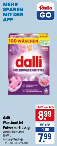 Famila Nord Ost dalli Waschmittel Angebot