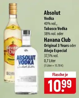 Famila Nord Ost Absolut Vodka Angebot
